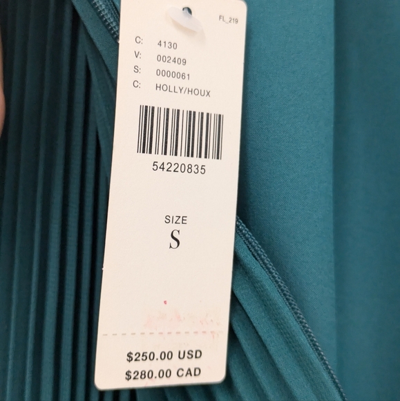 NWT Anthropologie Corey Lynn Calter Emerald Green Pleated Maxi Dress sz S Formal - Picture 7 of 14